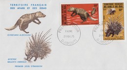 Enveloppe  FDC  1er  Jour  TERRITOIRE  FRANCAIS   Des   AFARS  Et  ISSAS   Faune   1975 - Sonstige & Ohne Zuordnung