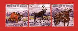 (Us3) ) BURUNDI ° 1971 -  Animaux D'Afrique - Yvert. 454-455-457  Usato, Used. - Used Stamps
