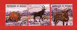 (Us3) ) BURUNDI ° 1971 -  Animaux D'Afrique - Yvert. 454-455-457  Usato, Used. - Gebraucht