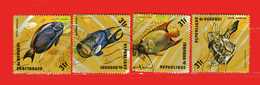 (Us3) ) BURUNDI ° 1974 - P.A. AERIENS- POISSONS. Yvert. 350-351-352-353  Usato, Used. - Used Stamps