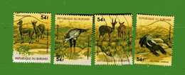 (Us3) ) BURUNDI °1977 -AERIENS- ANIMAUX D'Afrique. Yvert. 461 à 464.  Usato, Used. - Gebraucht