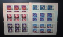 RUSSIA 1972 MNH(**) YVERT 3870-3875 Space. 6 Sheets - Full Sheets