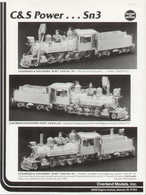 Catalogue - Revue OVERLAND MODELS 1987 ? Sn3 - USRA 0-8-0 Colorado 2-8-0 - Anglais