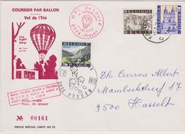 Courrier Par Ballon / Vol De L'Eté 8994-Proven1972 >> Kortemark - Covers & Documents