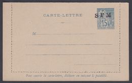 1892. SAINT-PIERRE-MIQUELON. CARTE -LETTRE SPM / 15 C. COLONIES POSTES REP. FRANCAISE... () - JF321815 - Cartas & Documentos