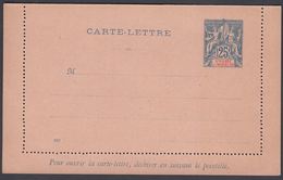 1901. SAINT-PIERRE-MIQUELON. CARTE -LETTRE 25 C. Blue  () - JF321847 - Cartas & Documentos