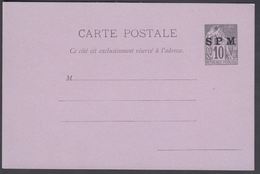 1892. SAINT-PIERRE-MIQUELON. CARTE Postale SPM / 10 C. COLONIES POSTES REP. FRANCAISE... () - JF321856 - Briefe U. Dokumente