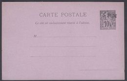 1892. SAINT-PIERRE-MIQUELON. CARTE Postale SPM / 10 C. COLONIES POSTES REP. FRANCAISE... () - JF321857 - Covers & Documents