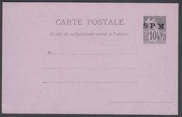 1892. SAINT-PIERRE-MIQUELON. CARTE Postale SPM / 10 C. COLONIES POSTES REP. FRANCAISE... () - JF321860 - Cartas & Documentos