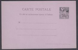 1892. SAINT-PIERRE-MIQUELON. CARTE Postale SPM / 10 C. COLONIES POSTES REP. FRANCAISE... () - JF321861 - Briefe U. Dokumente
