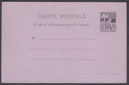 1892. SAINT-PIERRE-MIQUELON. CARTE Postale SPM / 10 C. COLONIES POSTES REP. FRANCAISE... () - JF321862 - Briefe U. Dokumente