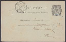 1900. SAINT-PIERRE-MIQUELON. CARTE POSTALE 10 C. Black Cancelled ST. PIERRE-MIQUELON ... () - JF321868 - Cartas & Documentos