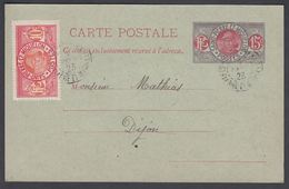 1923. SAINT-PIERRE-MIQUELON. CARTE POSTALE 15 C. + 10 C Fisherman Cancelled ST. PIERR... () - JF321874 - Cartas & Documentos