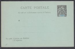 1900. SAINT-PIERRE-MIQUELON. CARTE POSTALE Double Incl. RESPONSE 10 C. + 10 C. Black  () - JF321878 - Cartas & Documentos