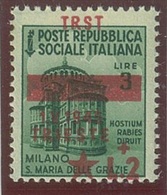 ITALIA - OCC. JUGOSLAVA DI TRIESTE SASS. 8dc NUOVO - Occ. Yougoslave: Trieste
