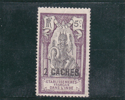 Etablissements Français Dans L'Inde à 5c. Avec Surcharge : 2 CACHES - Used Stamps