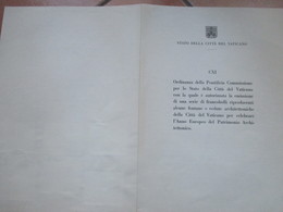 1975 Ordinanza Pontificia N. CXI Commissione Autorizzazione Emissione ANNO Europeo Architettonico Serie Cpl.n.6 Valori - Sonstige & Ohne Zuordnung