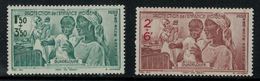 France // Guadeloupe // Poste Aérienne // 1942 // Oeuvre Protection De L'enfance Indigène Timbre MNH** No.1-2 Y&T - Luchtpost