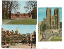 BELGIQUE . BELGÏE . BRUSSEL . BRUXELLES . 3 CARTES POSTALES - Réf. N°25236 - - Loten, Series, Verzamelingen