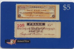 USA : AmeriVox : Série Timbres Fiscaux Téléphoniques : New England USA (sous Emballage - PIN Non-gratté) - Timbres & Monnaies