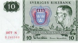 SWEDEN 10 KRONOR 1977 P-52d.2    AUNC+ - Suecia