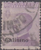 Italia Colonie Egeo Calino 1912 SaN° 7 (o) Vedere Scansione - Aegean (Calino)