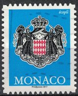 Monaco 2017 Oblitére Used Coat Of Armes Blason Armoiries Bleu écopli SU - Usados