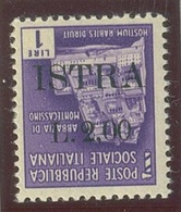 ITALIA - OCC. JUGOSLAVA DELL' ISTRIA SASS. 30a NUOVO - Yugoslavian Occ.: Istria