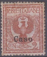 Italia Colonie Egeo Caso 1912 2c. SaN°1 MH/* Centrato Vedere Scansione - Egée (Caso)