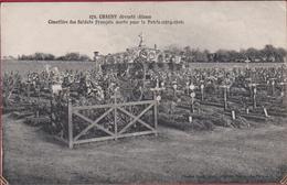 AISNE CHAUNY Dévasté Cimetière Des Soldats Français Morts Pour La Patrie (1914-1916) WW1 WWI (En Très Bon Etat) - Soldatenfriedhöfen