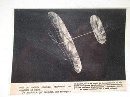 Modélisme - Avion Maquette  Balsa à Propulsion élastique  - Coupure De Presse De 1950 - Airplanes & Helicopters