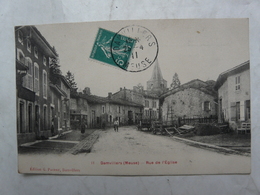 CPA 55 MEUSE - DAMVILLERS : Rue De L'Eglise - Scène Animée - Damvillers