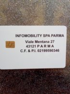 ITALIE ITALIA CARTE A PUCE CHIP CARD INFOMOBILITY SPA PARMA NEUVE MINT - Cartes De Salon Et Démonstration