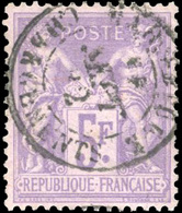 O 5F. Violet S/lilas. 3 Nuances Différentes. Obl. TB. - 1876-1878 Sage (Typ I)