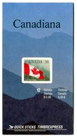 RC 16601 CANADA BK110 - 38c QUICK STICKS FLAG ISSUE CARNET COMPLET FERMÉ CLOSED BOOKLET MNH NEUF ** - Cuadernillos Completos