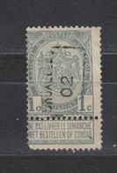 COB 53 Oblitération BRUXELLES 02 - Roller Precancels 1900-09