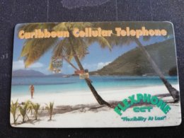 CARIBBEAN GENERAL $20,-  BEACH /CARIBBEAN CELLULAR TELEPHONE FLEXPHONE  CCT **1257** - Virgin Islands