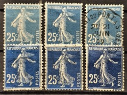 FRANCE 1906 - Canceled - YT 140 - 25c - Lot Of 6! - 1906-38 Semeuse Camée