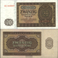 DDR Rosenbg: 344d, KN 7stellig, Before Two Letters, With Plate Number Uncirculated 1948 20 German Mark - 20 Deutsche Mark