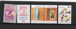 Australie N°856-874-890-891-892** - Mint Stamps