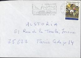 YT 2395 Variété Tb Tour Eiffel Jaune Seul Sur Lettre Flamme Illustrée Saint Cyprien Soleil Et Lumière 12 3 1986 - Used Stamps