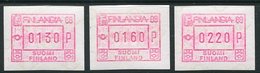 FINLAND 1988 FINLANDIA '88  ATM, Three Values MNH / **..  Michel 4 - Machine Labels [ATM]