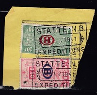Fragment Met Stempel Statte N.B. Expeditions - Nord Belge