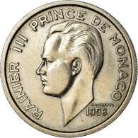 Monnaie, Monaco, Rainier III, 100 Francs, Cent, 1956, SUP, Copper-nickel - 1949-1956 Anciens Francs