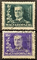 HUNGARY 1930 - Canceled - Sc# 445, 446 - Horty - Used Stamps