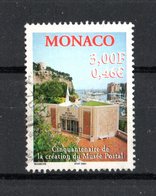 Principato Di Monaco :  50° Della Fondazione Del Museo Postale  -  1 Val. Usato  Del.  2.12.2000 - Used Stamps