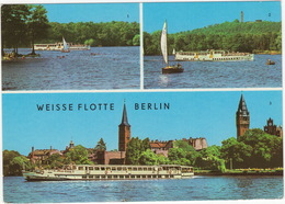 Weisse Flotte Berlin: Salonschiff Langen See, Müggelberge Mit Müggelturm, Luxusschiff Am Köpenicker Becken - (DDR) - Treptow