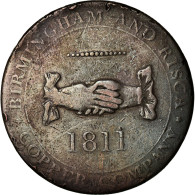 Monnaie, Grande-Bretagne, Warwickshire, Birmingham & Risca, Penny Token, 1811 - Otros & Sin Clasificación