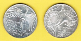 GERMANY  10 MARK SILVER 1972 F (KM # 133) #6036 - Sonstige & Ohne Zuordnung