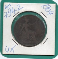 United Kingdom Of Great Britain 1 Penny 1904  Km-794.2   Perfetta - D. 1 Penny